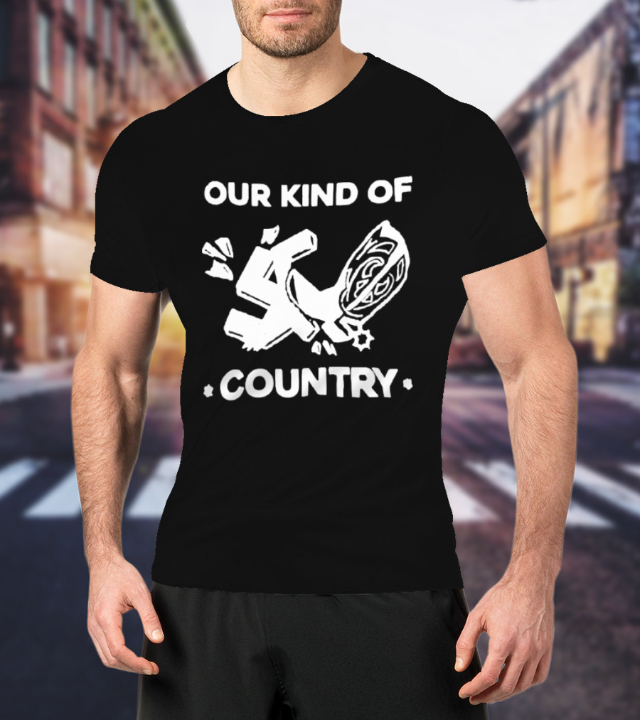 Our Kind Of Country Cowboy Boot Swastika T-Shirt