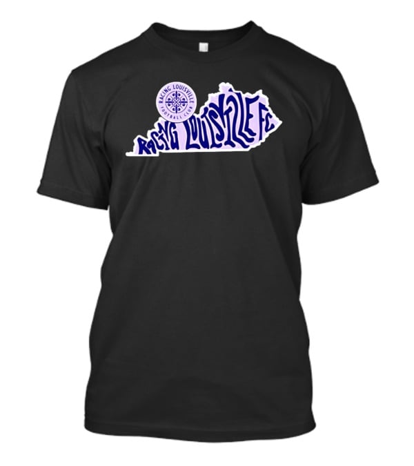 Racing Louisville FC Groovy Team State Kentucky Map T-Shirt