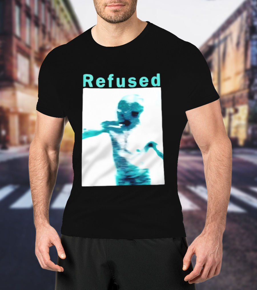Refused Songs To The Flames Of Discontent Distorted Blue Figure T-Shirt