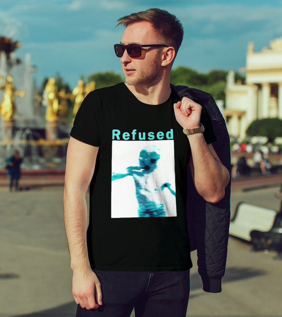 Refused Songs To The Flames Of Discontent Distorted Blue Figure T-Shirt