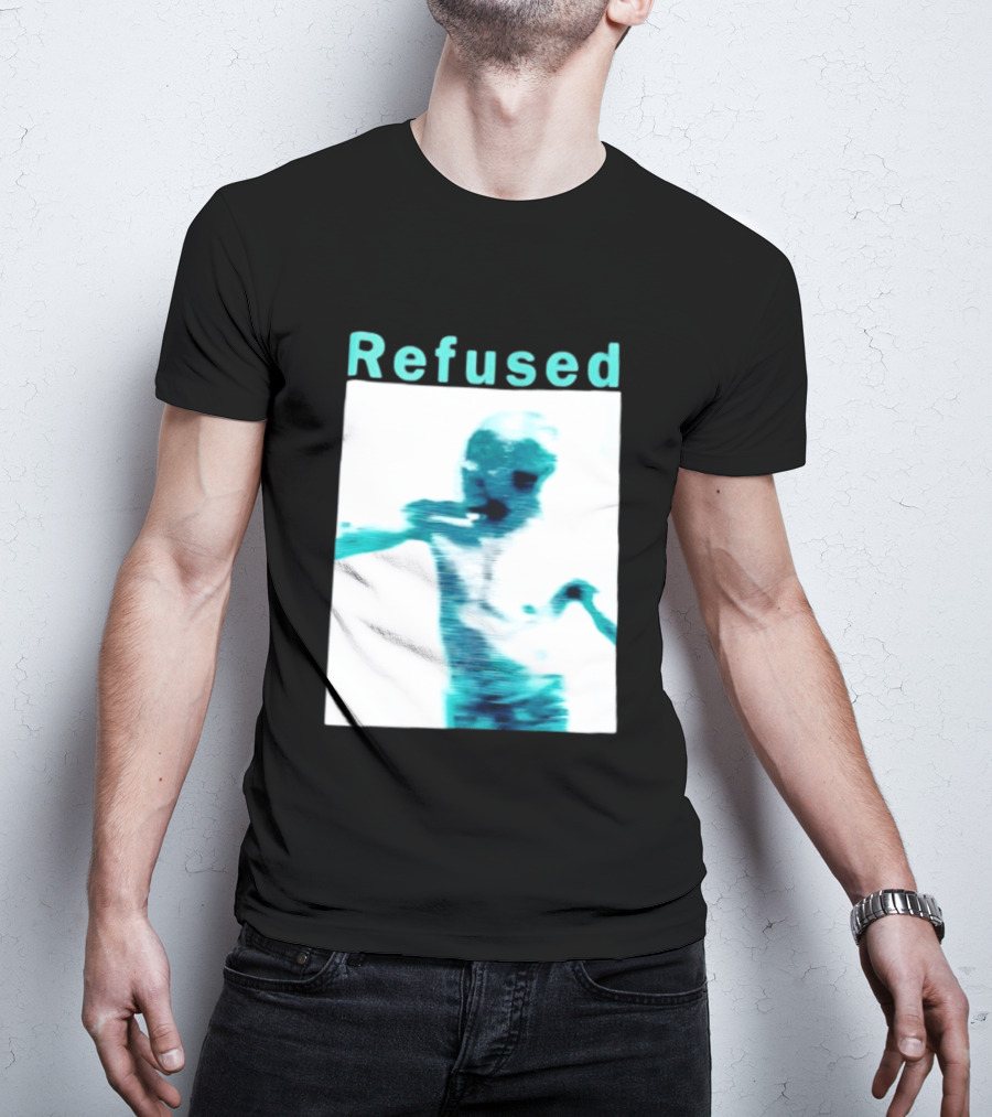 Refused Songs To The Flames Of Discontent Distorted Blue Figure T-Shirt