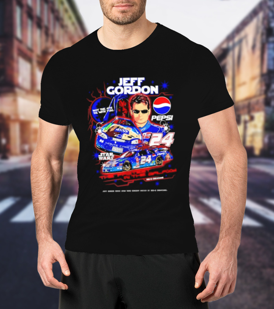 Jeff Gordon Pepsi Star Wars Monte Carlo 24 NASCAR Racing T-Shirt