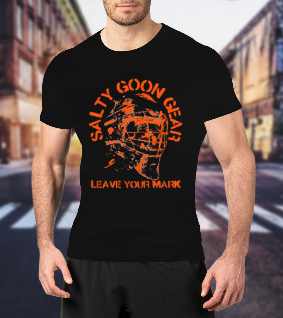 Salty Goon Gear Leave Your Mark Goalie Skeleton T-Shirt