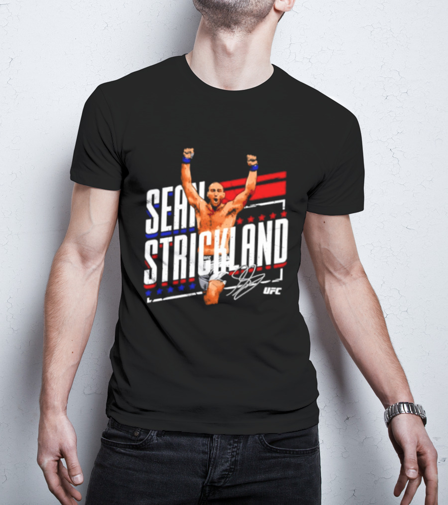 Sean Strickland UFC Fighter Star Signature Graphic UFC T-Shirt