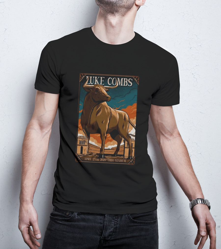 Luke Combs Ohio Stadium April 25 2026 Bull T-Shirt
