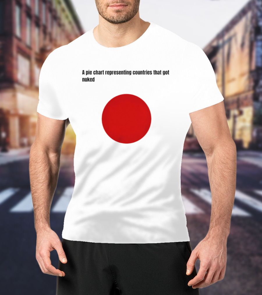 A Pie Chart Representing Countries That Got Nuked Red Circle T-Shirt
