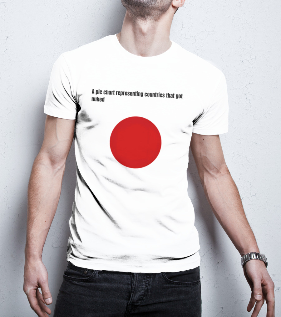 A Pie Chart Representing Countries That Got Nuked Red Circle T-Shirt