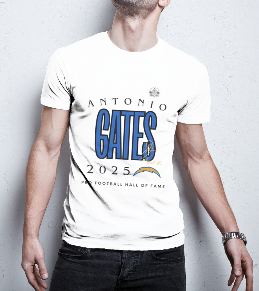 Antonio Gates Los Angeles Chargers Pro Football Hall Of Fame 2025 T-Shirt