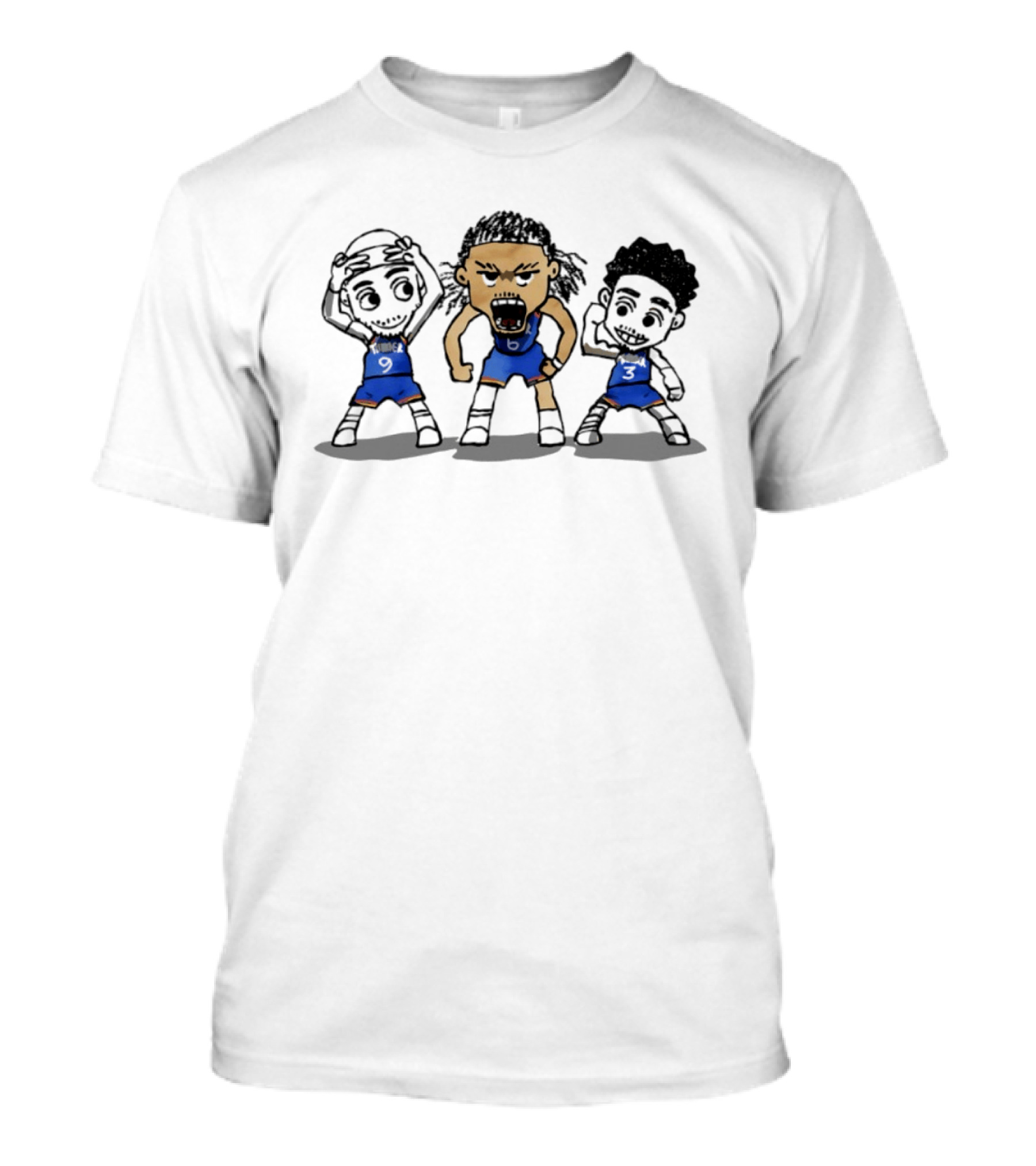 Oklahoma City Thunder Alex Caruso Jaylin Williams Jared McCain Cartoon Players T-Shirt
