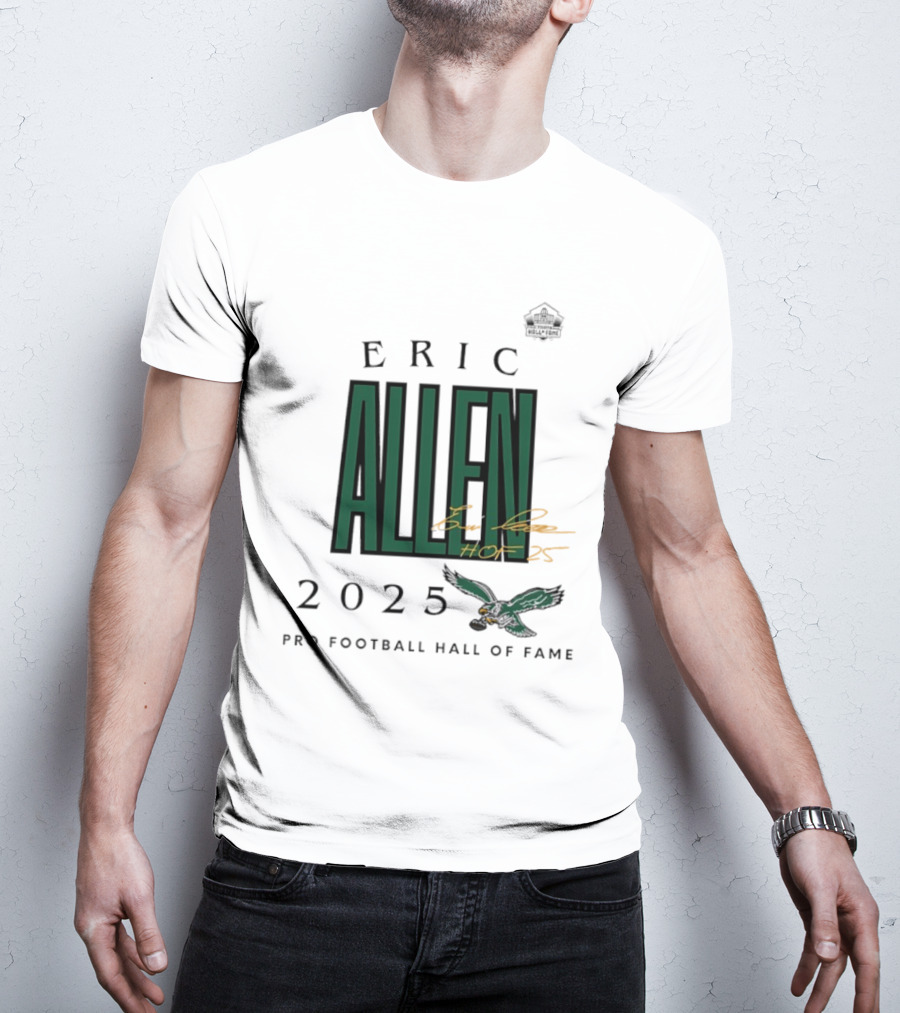 Eric Allen Philadelphia Eagles 2025 Pro Football Hall Of Fame T-Shirt