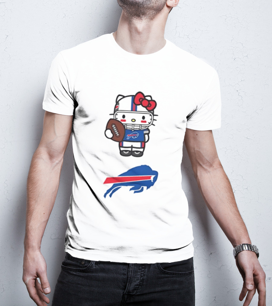 Hello Kitty Buffalo Bills Football Player Team T-Shirt