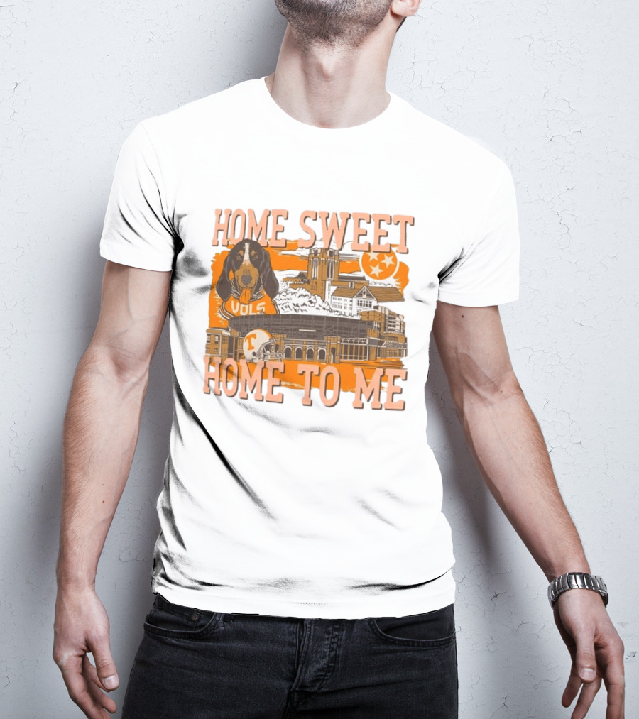 Tennessee Volunteers Home Sweet Home To Me Vols Dog Stadium Football T-Shirt