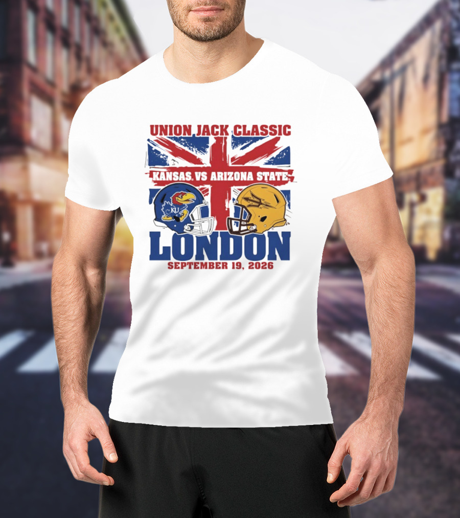 Union Jack Classic Kansas Vs Arizona State London September 19 2026 T-Shirt