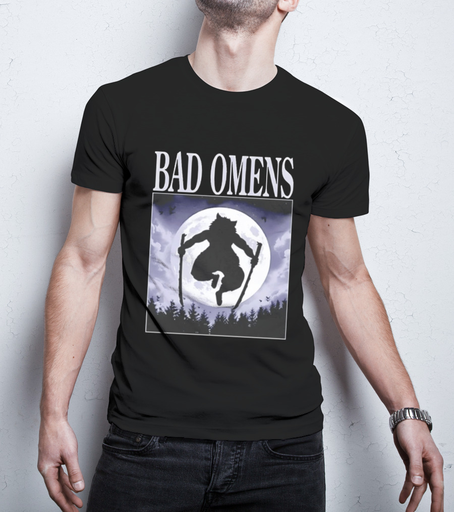 Bad Omens Demon Slayer Moonlit Warrior Scene T-Shirt