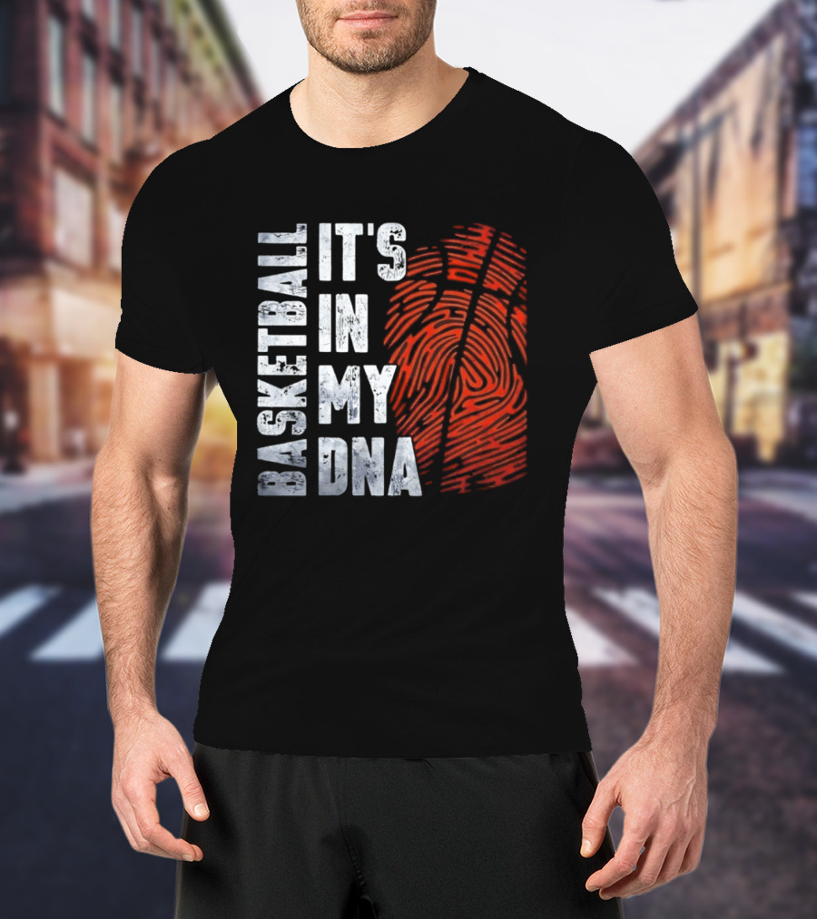Basketball It's In My DNA Fingerprint T-Shirt