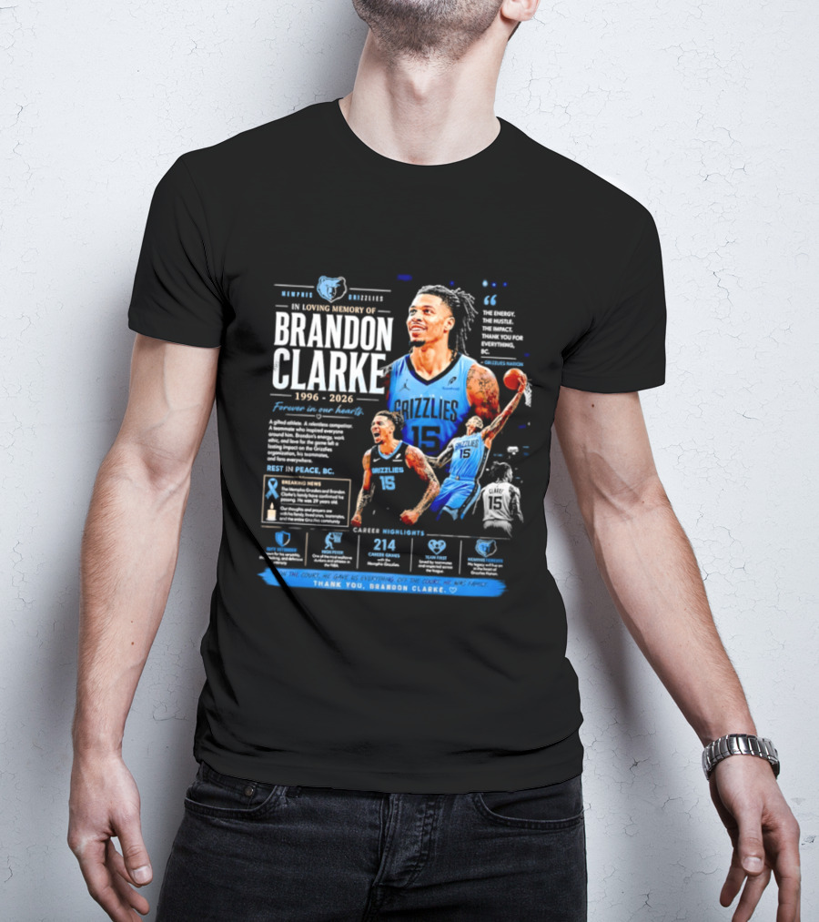 Rip Brandon Clarke Of The Memphis Grizzlies T-Shirt