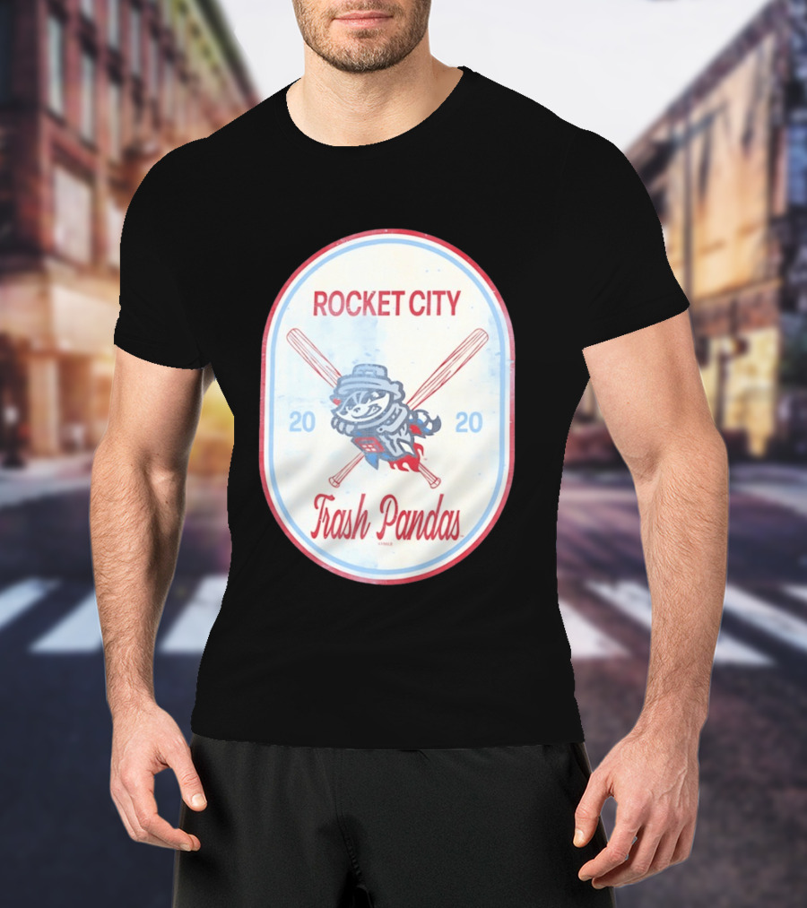 Rocket City Trash Pandas 2020 Raccoon Baseball T-Shirt