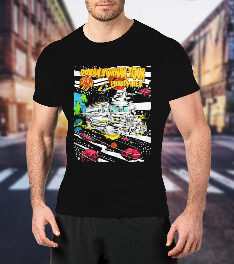 Duran Vornak Tour Philippines Colorful Jeepney Space Adventure T-Shirt