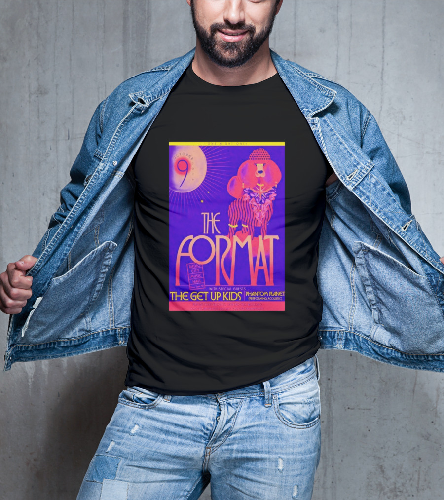 The Format October 9 2026 Radio City Music Hall The Get Up Kids Phantom Planet T-Shirt
