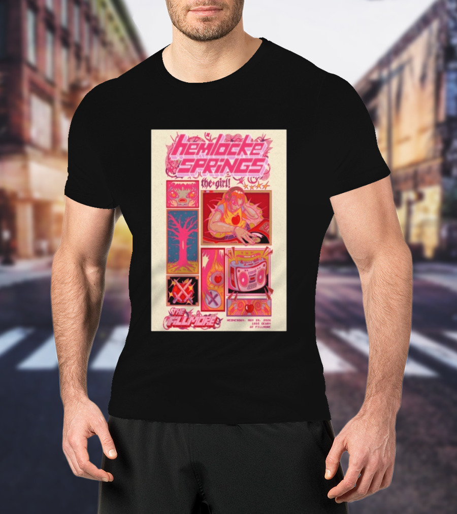 Hemlocke Springs The Girl May 20 2026 The Fillmore San Francisco Concert T-Shirt