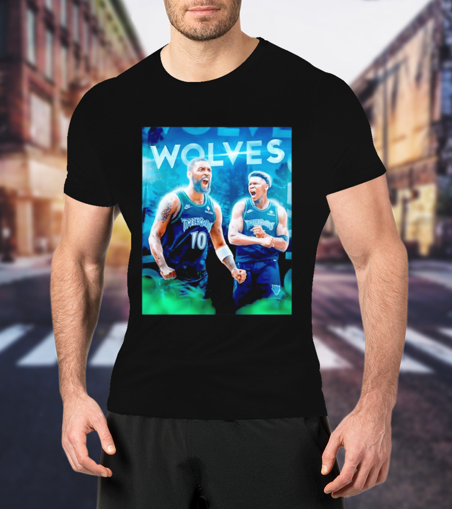 Wolves Timberwolves Kyrie Irving Anthony Edwards Basketball NBA Stars T-Shirt