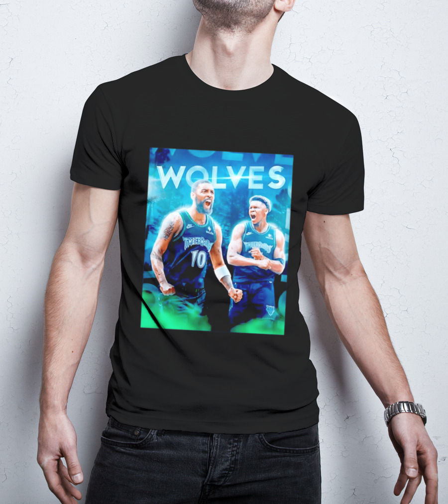 Wolves Timberwolves Kyrie Irving Anthony Edwards Basketball NBA Stars T-Shirt