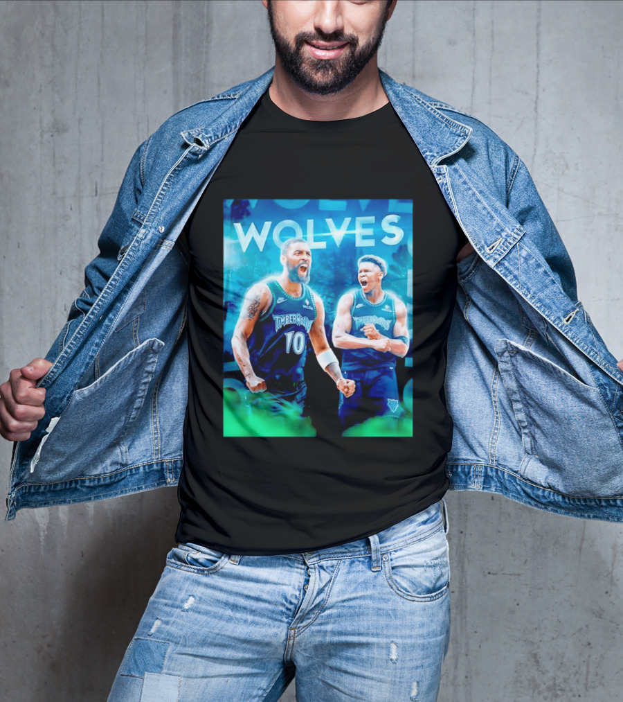 Wolves Timberwolves Kyrie Irving Anthony Edwards Basketball NBA Stars T-Shirt