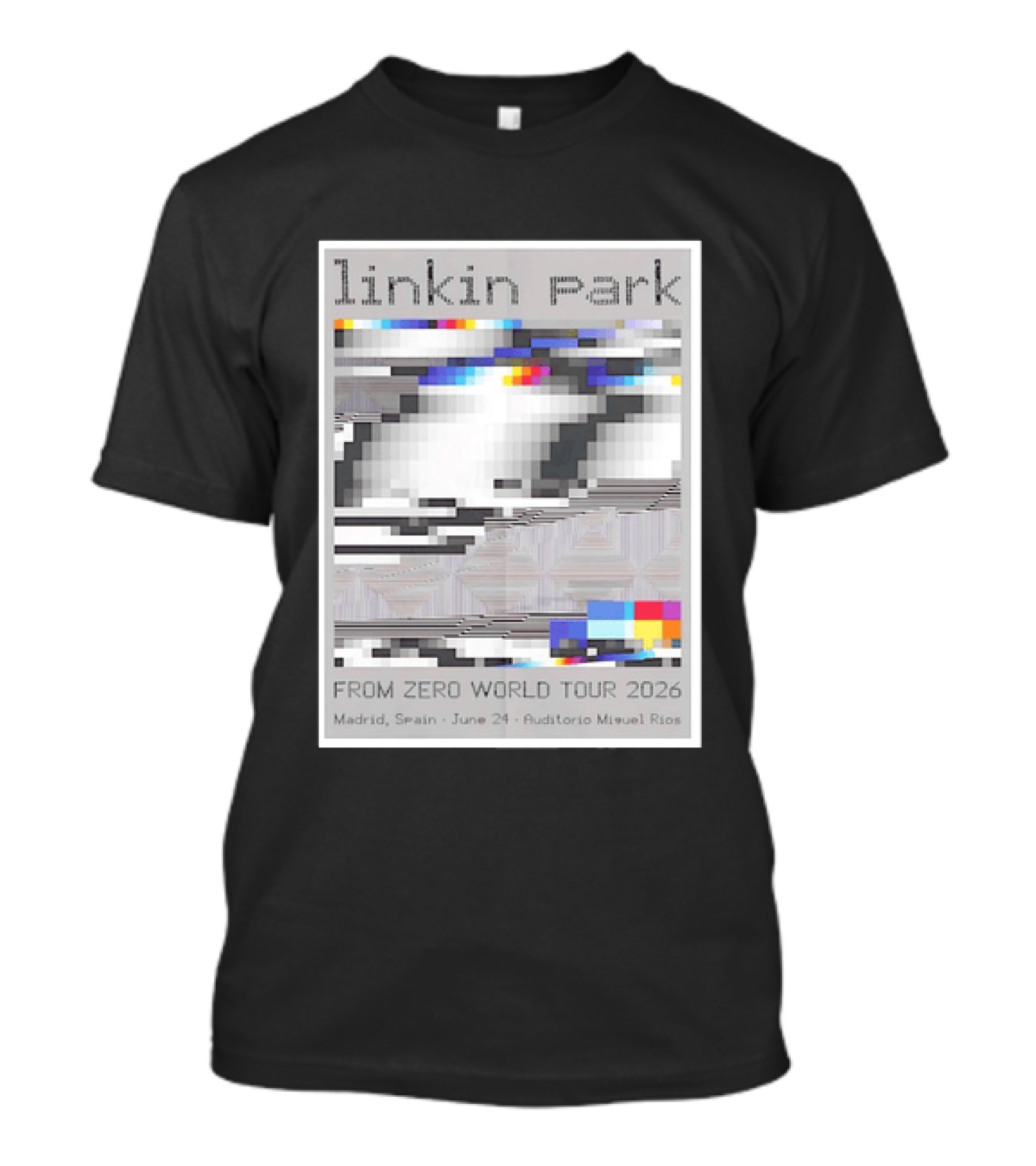 Linkin Park From Zero World Tour 2026 Madrid Spain June 24 Auditorio Miguel Rios T-Shirt