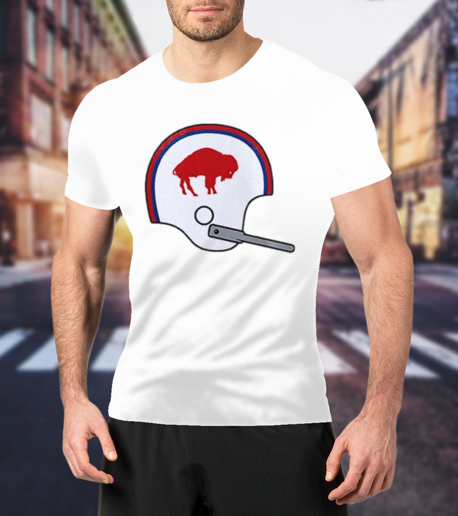 Buffalo Bills Football Team Red And Blue Helmet T-Shirt