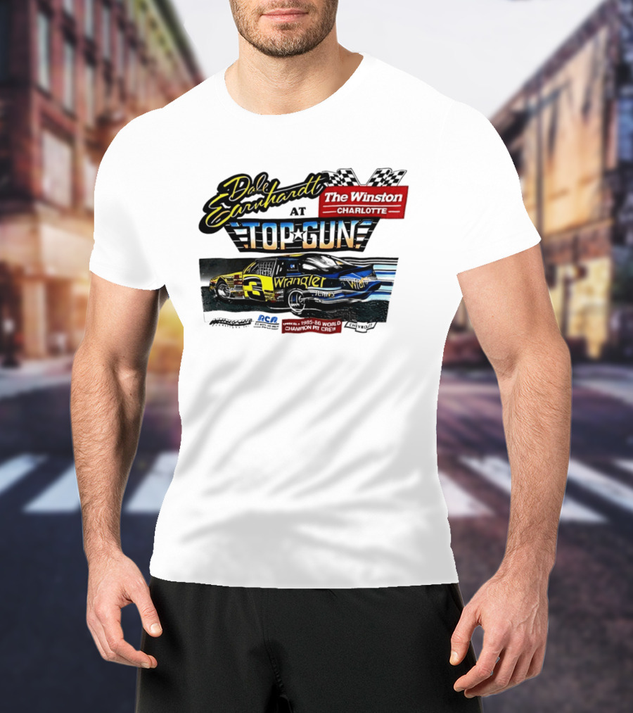 Dale Earnhardt At Top Gun The Winston Charlotte Wrangler Racing T-Shirt