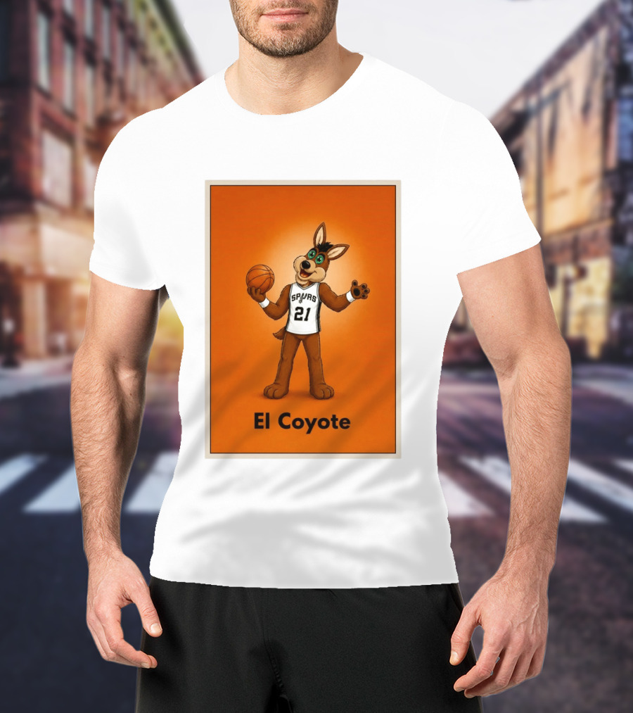 El Coyote Spurs 21 Basketball NBA San Antonio T-Shirt