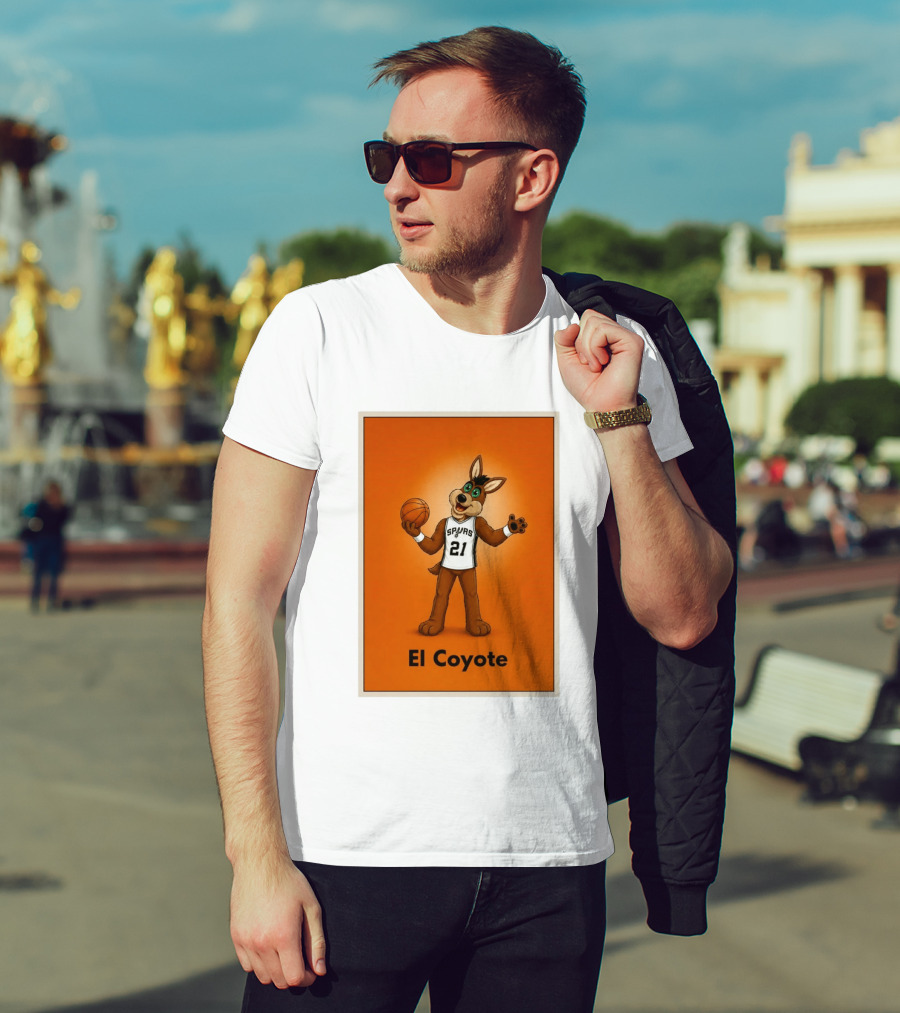 El Coyote Spurs 21 Basketball NBA San Antonio T-Shirt
