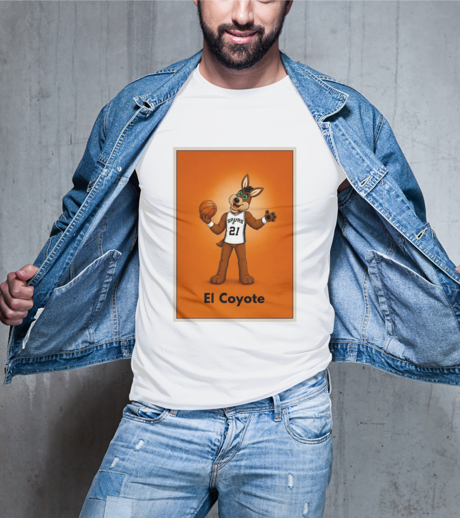 El Coyote Spurs 21 Basketball NBA San Antonio T-Shirt