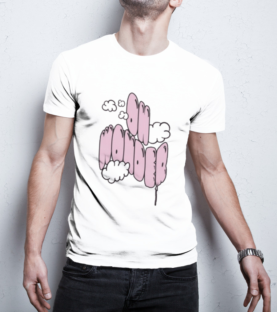 Oh Wonder Pink Balloon Text With Clouds T-Shirt