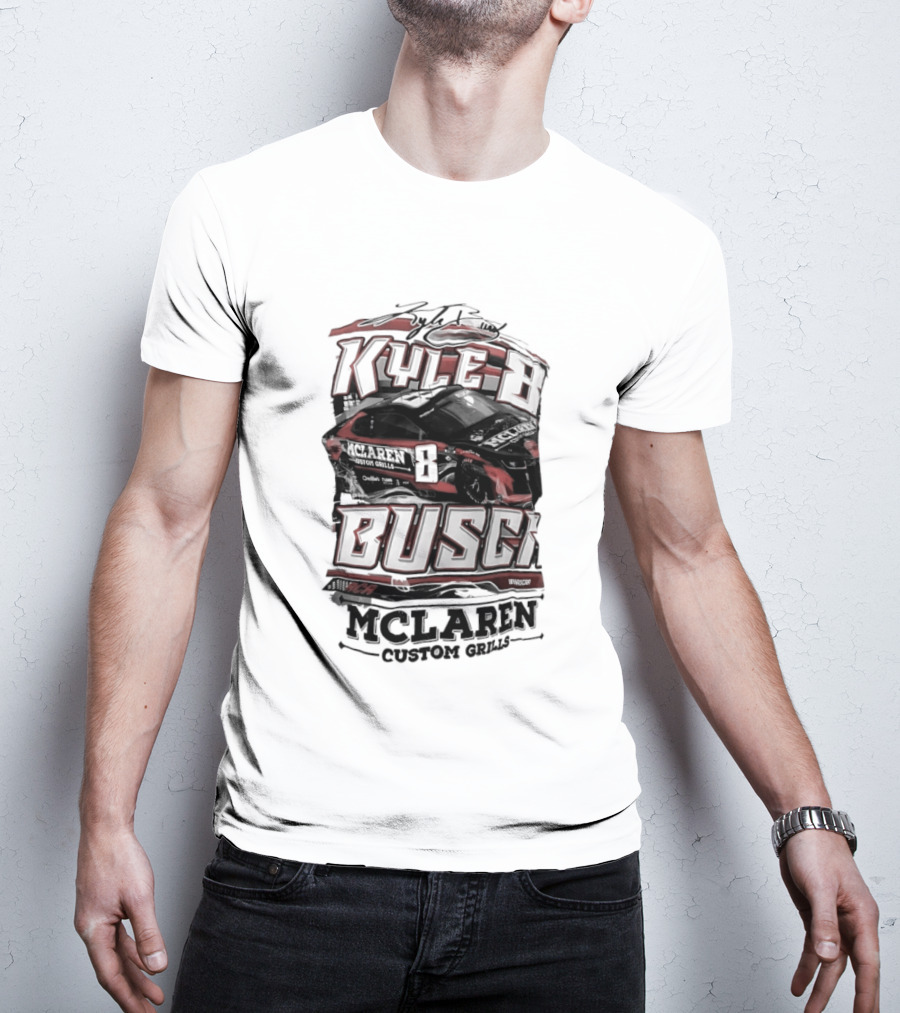 Kyle Busch McLaren Custom Grills NASCAR Racing Car T-Shirt
