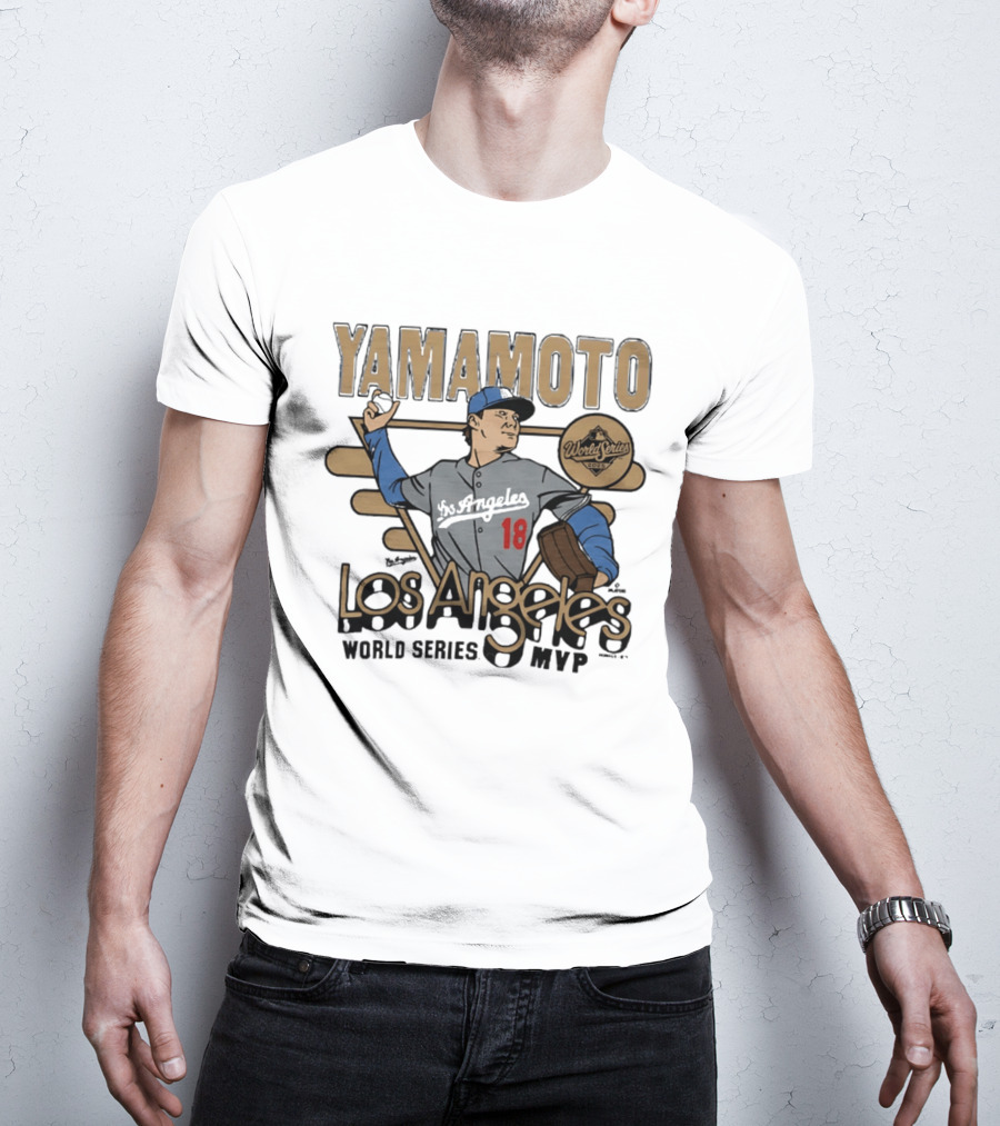 Yamamoto Los Angeles World Series MVP Dodgers Baseball Player T-Shirt