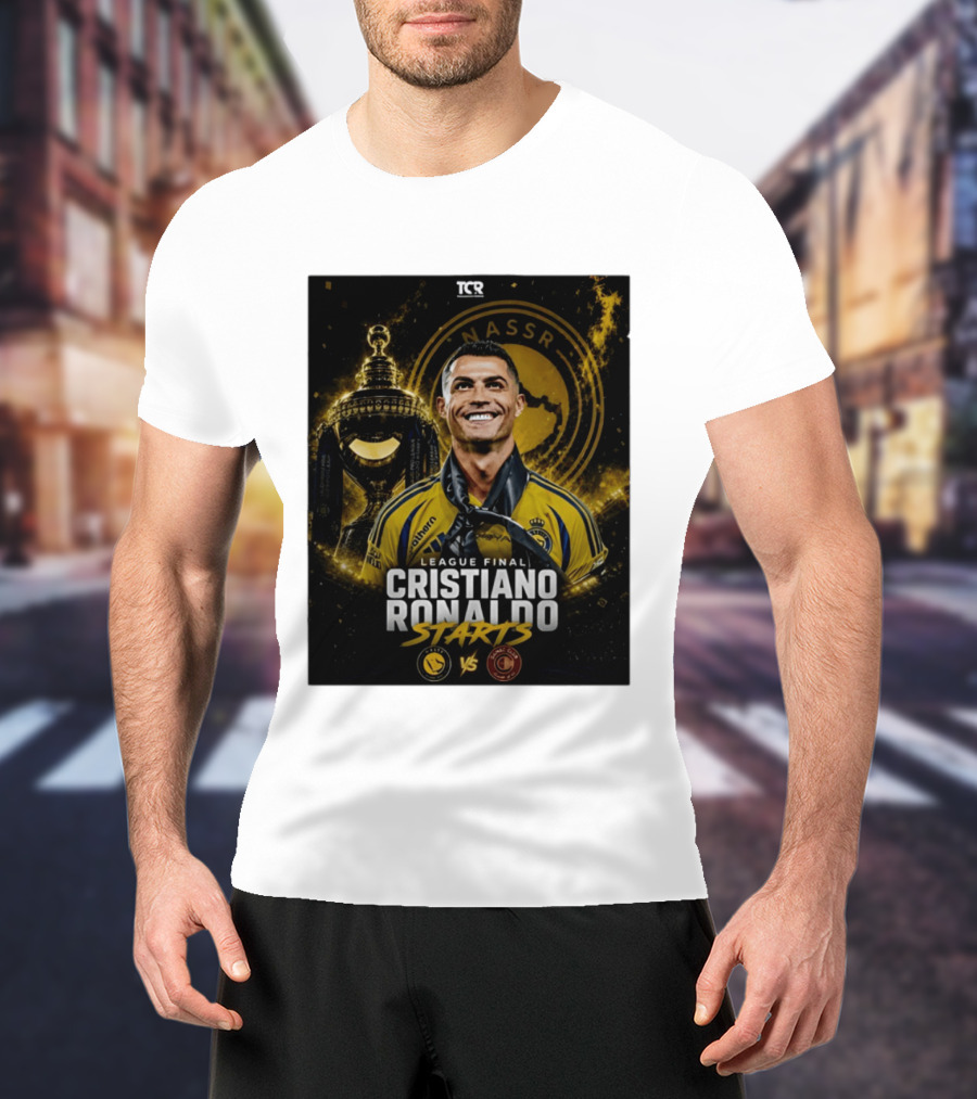 League Final Cristiano Ronaldo Starts Al Nassr Vs Damac Club T-Shirt