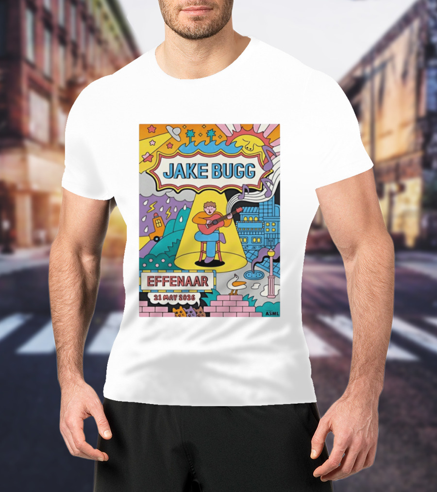 Jake Bugg Effenaar 21 May 2026 Pop Art Style Concert Event T-Shirt