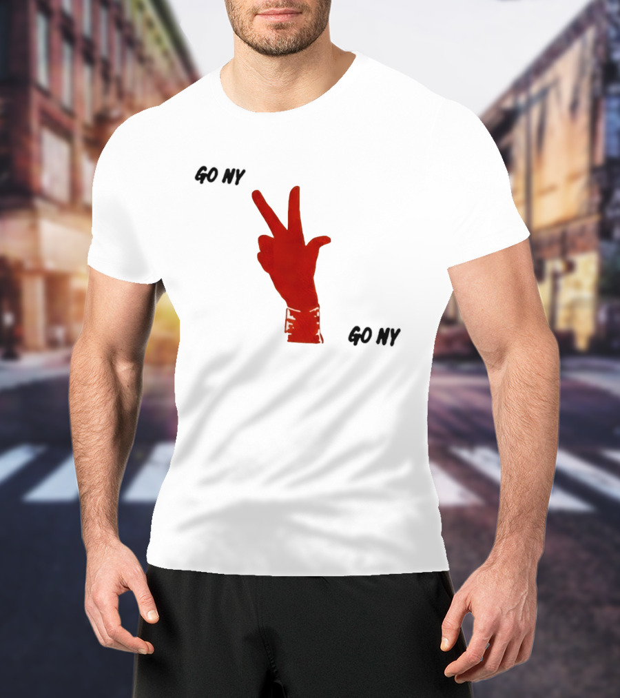 PJalen Brunson 3 Points New York Knicks Go NY Hand Gesture Basketball NBA 2026 T-Shirt