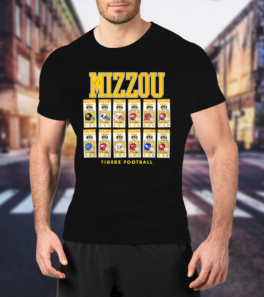 Mizzou Tigers 2026 Football Season Schedule Games T-Shirt