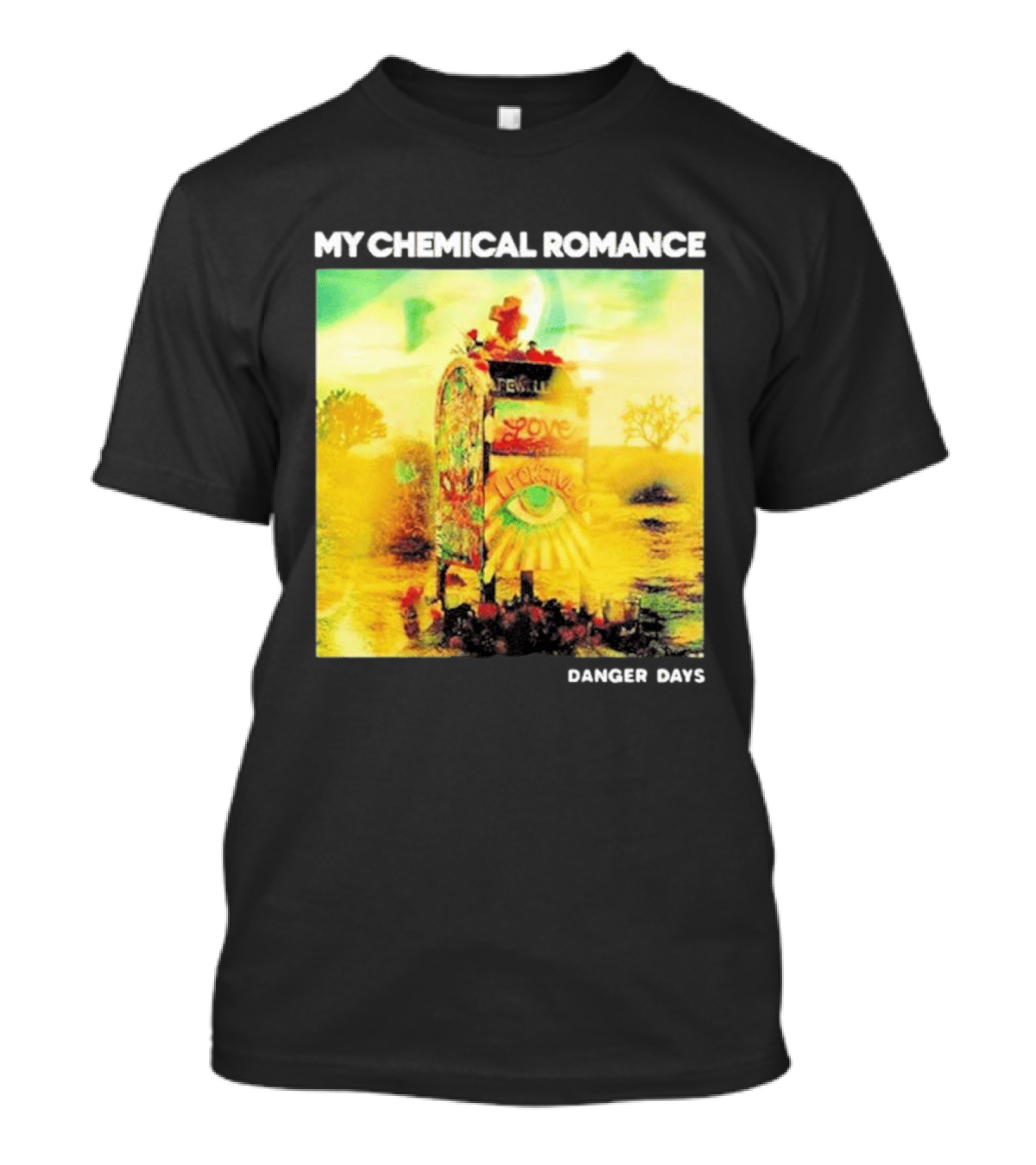 My Chemical Romance Danger Days Album Art Neon Desert Mailbox T-Shirt