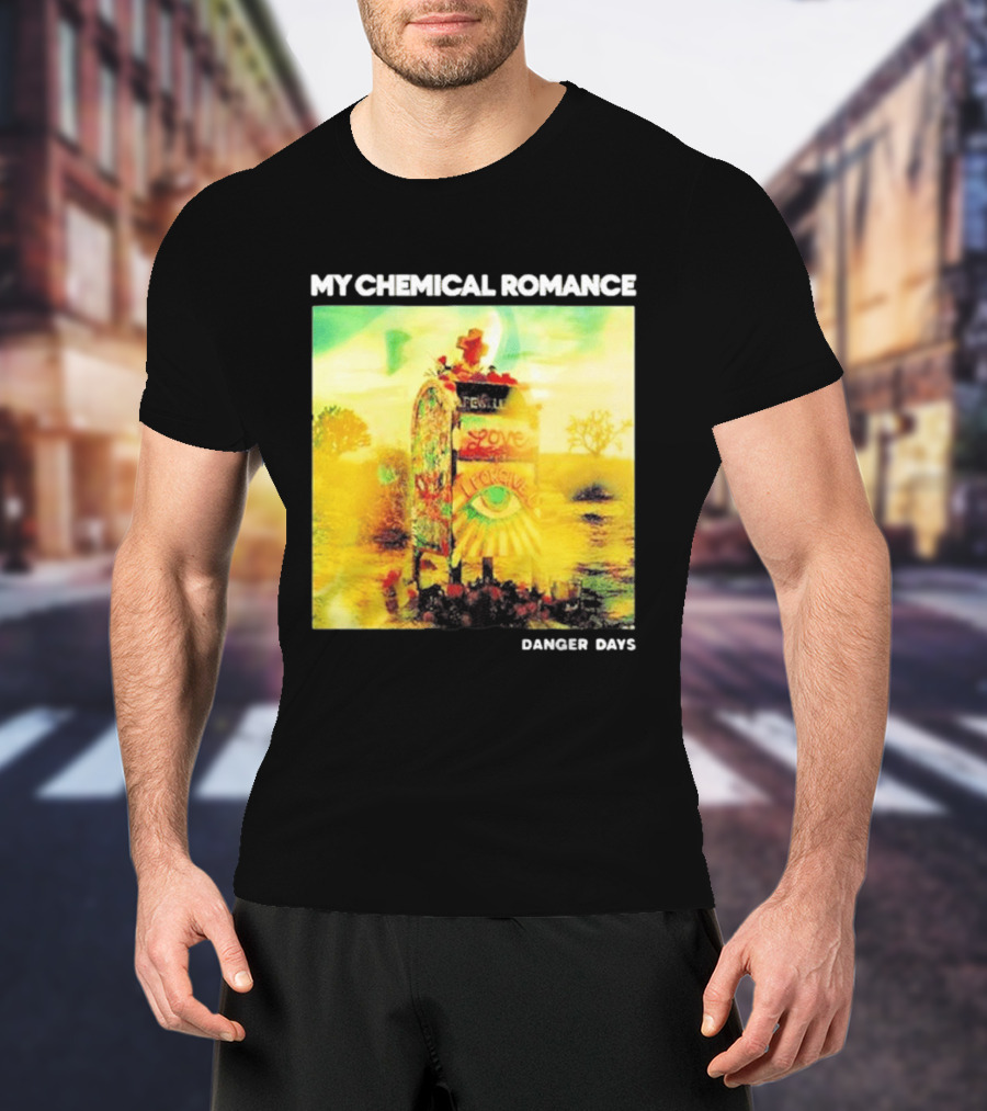 My Chemical Romance Danger Days Album Art Neon Desert Mailbox T-Shirt