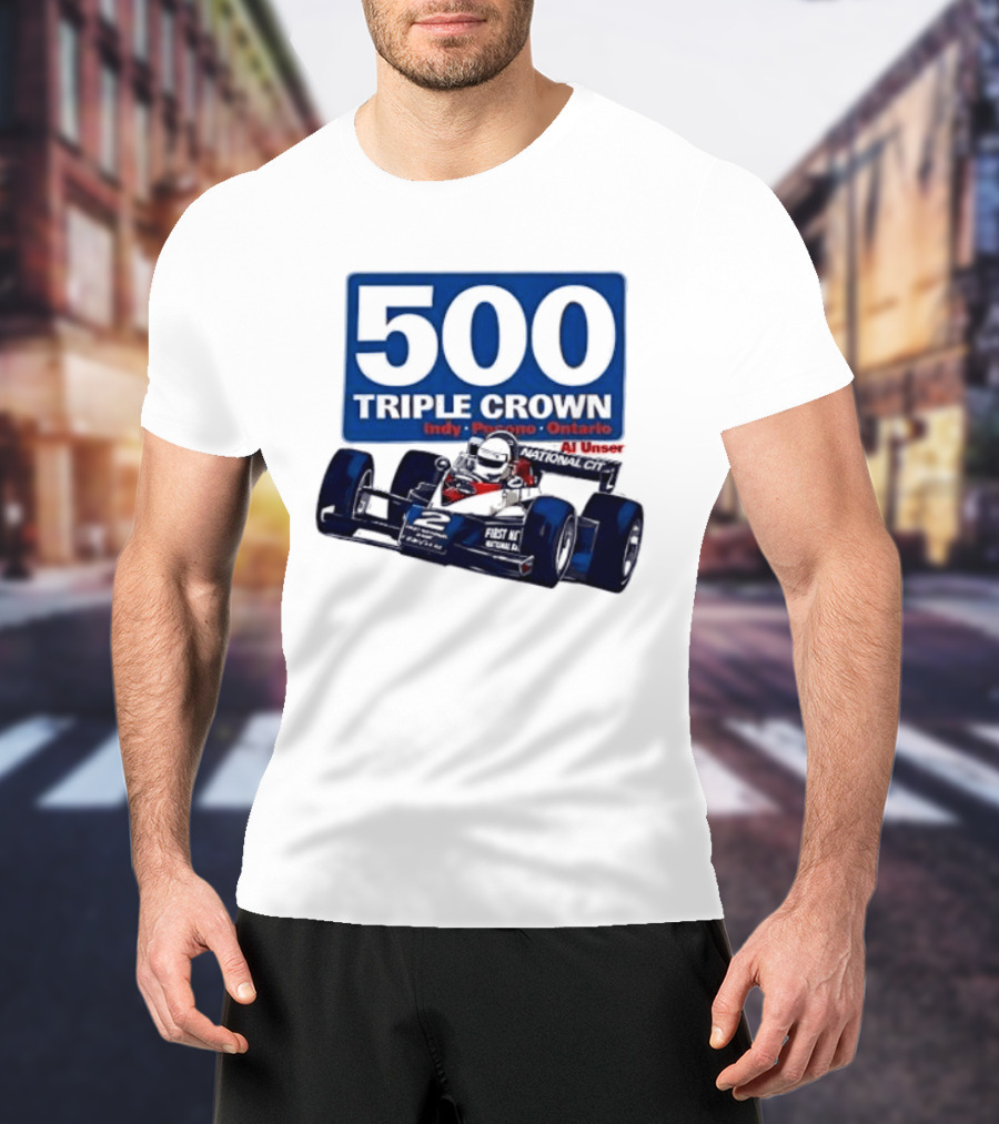 500 Triple Crown Al Unser Indy Pocono Ontario Racing T-Shirt