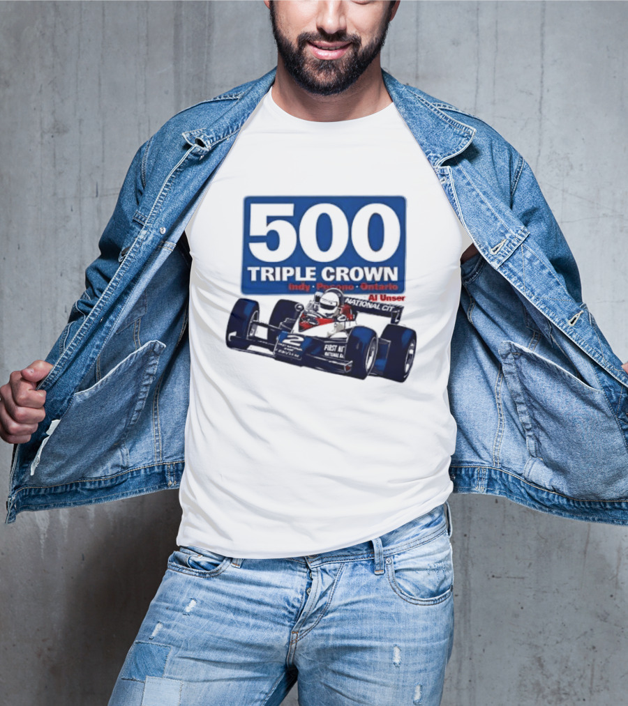 500 Triple Crown Al Unser Indy Pocono Ontario Racing T-Shirt