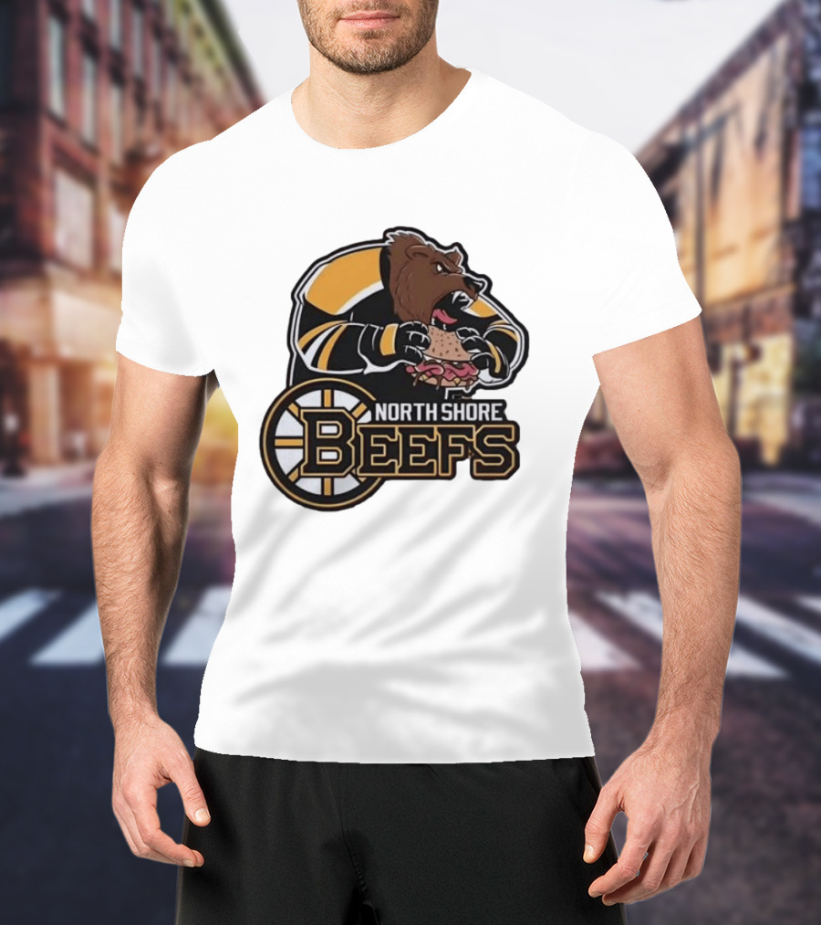 Boston Bruins North Shore Beefs Bear Sandwich T-Shirt