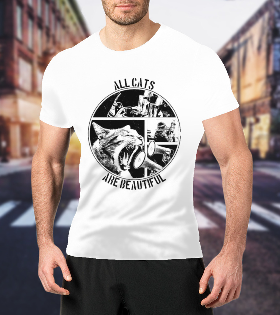 All Cats Are Beautiful Cat And Soldier T-Shirt