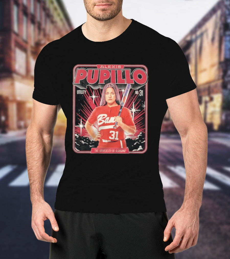 Alexis Pupillo 31 Alabama Crimson Tide Softball University Of Alabama Utility T-Shirt