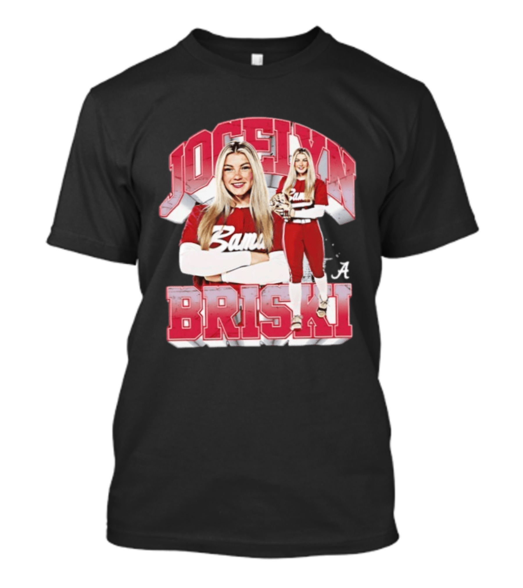 Jocelyn Briski Alabama Bama Crimson Tide Softball 90s Bootleg T-Shirt