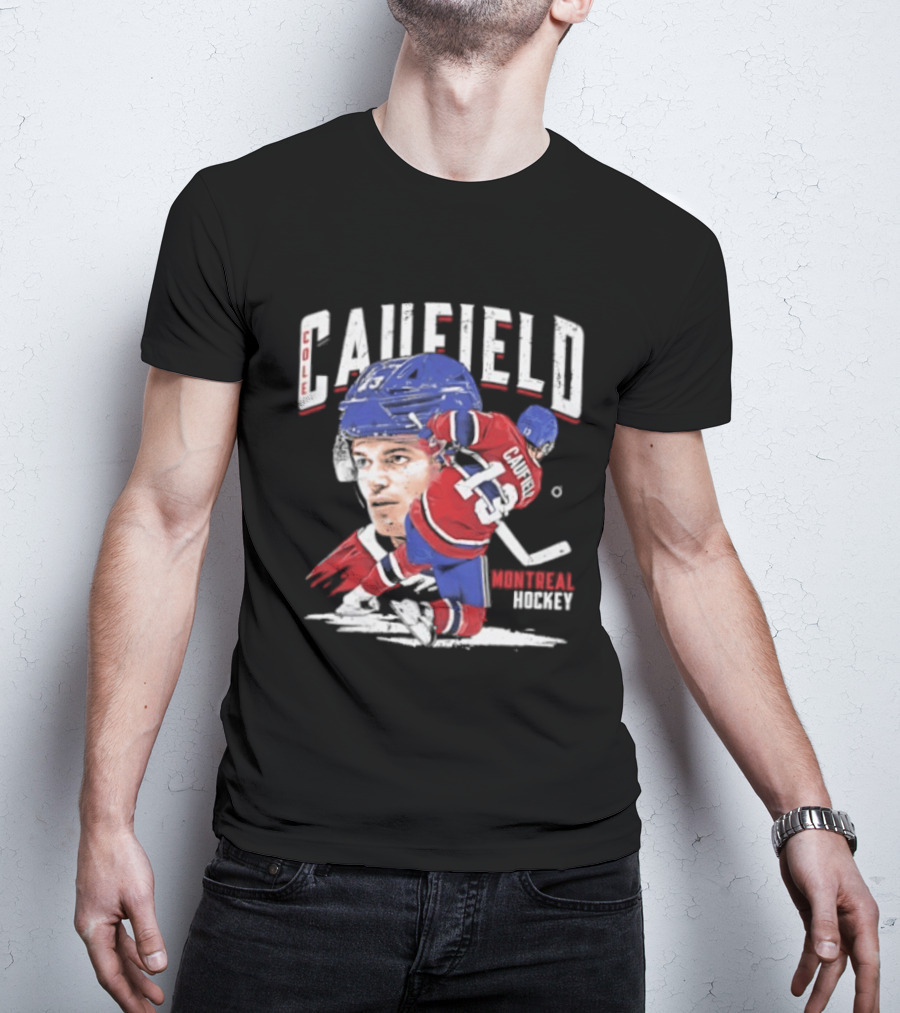 Cole Caufield Montreal Canadiens Hockey 22 Player Dynamic Action T-Shirt