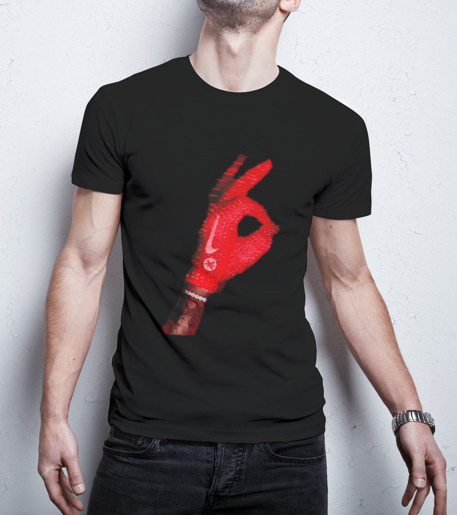 Ohio State Buckeyes Ice Glove Iceman Nike Scarlet Football Glove T-Shirt
